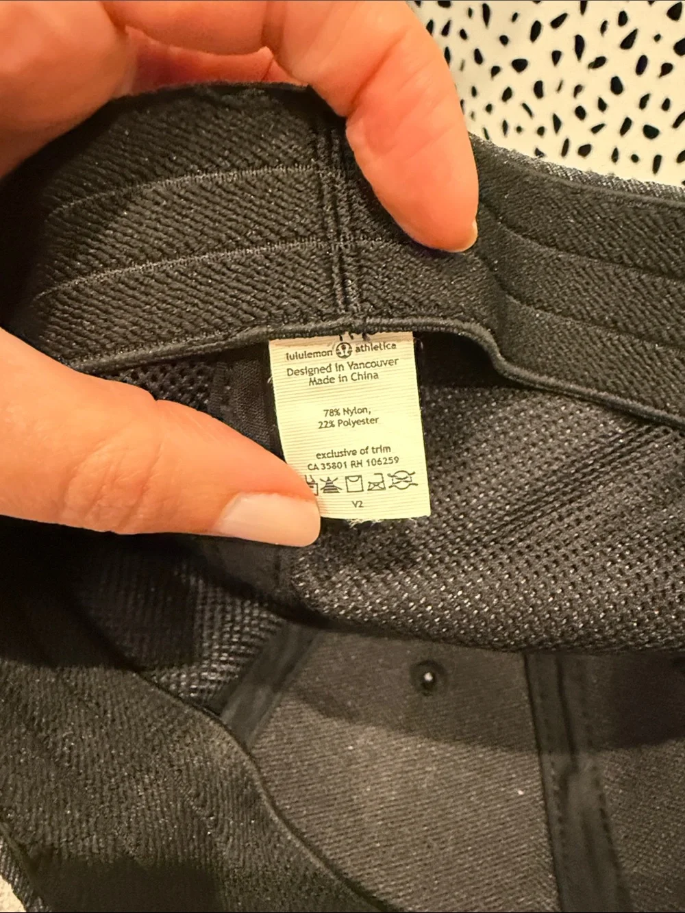 Lululemon black denim sporty Baseball Cap Athleisure hat